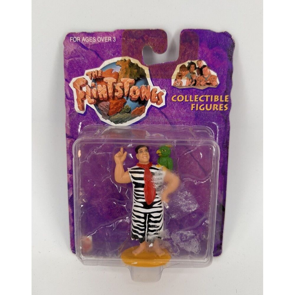 1993 New Mattel The Flintstones Collectible‎ Figure Fred With The Dictabird VTG